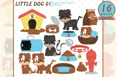 Cute DOG clipart, Puppy clip art, Pet, Dog house