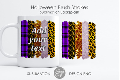 Brush stroke PNG, Halloween sublimation design, Leopard Print
