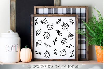 Autumn Background Pattern SVG | Hand Drawn SVG | Fall SVG | Pumpkins L