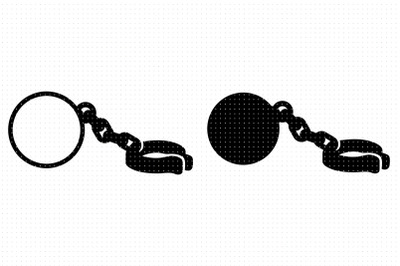 ball and chains svg clipart