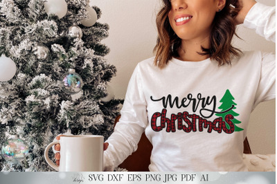 Merry Christmas SVG | Buffalo Plaid SVG | Buffalo Check SVG | Farmhous