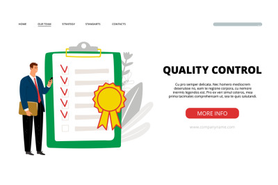 Landing page quality control