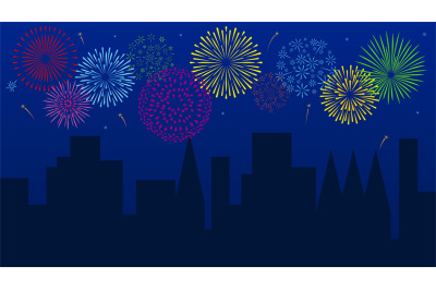 Night firework background