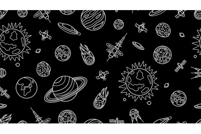 Space doodle pattern