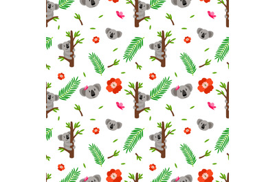 Koala seamless pattern