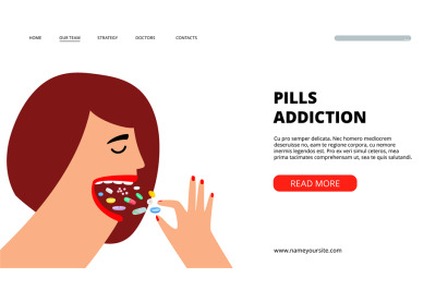 Pills addiction web page