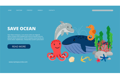 Save ocean landing page