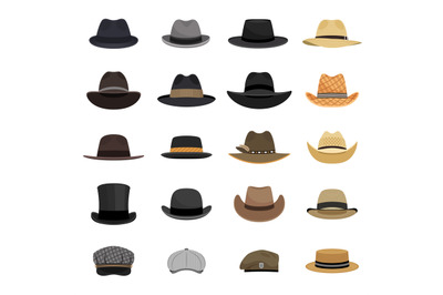 Different male hats