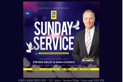 Church Sunday Service Flyer