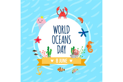 World oceans day poster