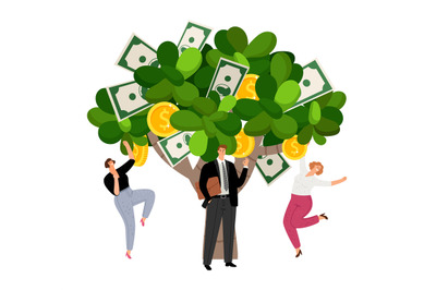 Investment profit, money tree