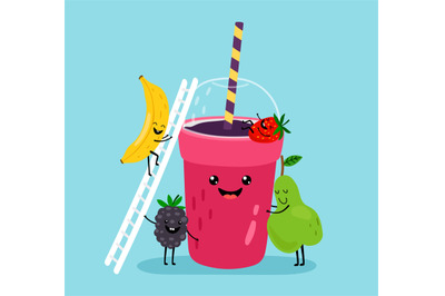 Smoothie drink character