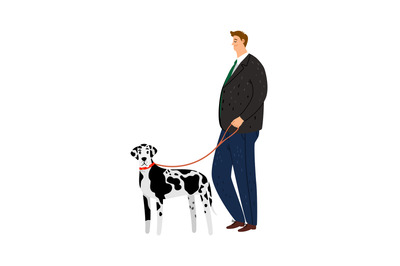 Businessman and dalmatian