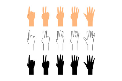 Finger count set