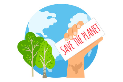 Save the planet illustration