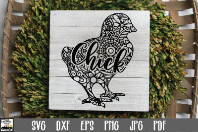 Chick SVG File - Baby Chick Mandala SVG