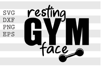 Resting gym face SVG