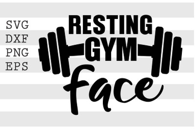 Resting gym face SVG