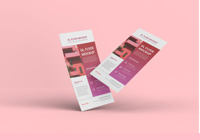 Floating DL Flyer Mockup Template