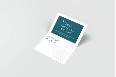 Fold Postcard Mockup Template