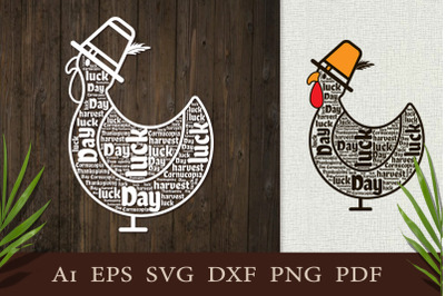 Turkey. Vector. Word Cloud. Craft. SVG / DXF / EPS / PNG