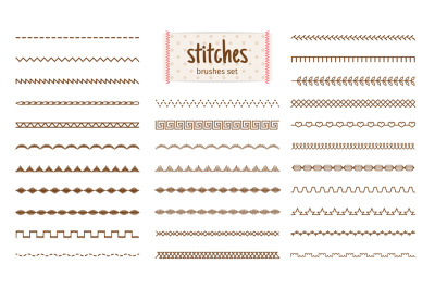 Fabric stitches textures