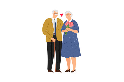 Happy elderly couple