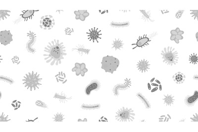 Bacteria and viruses seamless texture