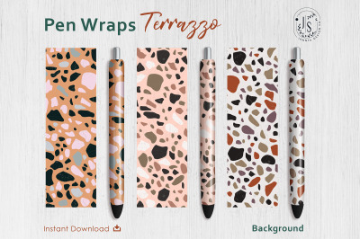 Terrazzo Texture Pen Wraps PNG File Set