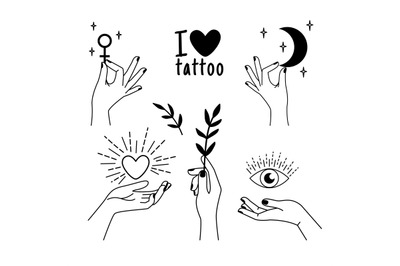 Female tattoo hands