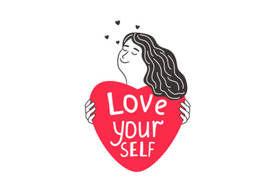 Cute girl love yourself