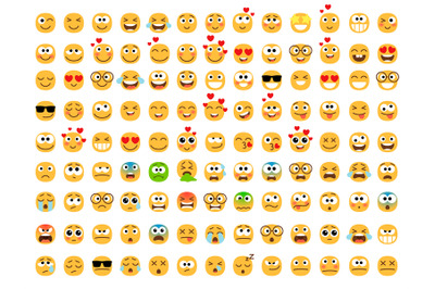 Emoticons yellow set