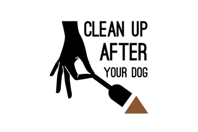 Clean after dog banner