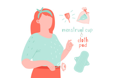 Menstruation, female without hygiene problems