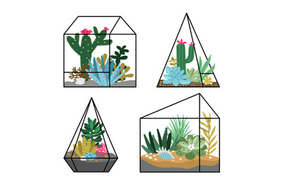 Floral terrariums planting