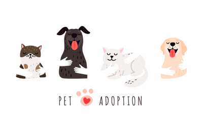 Pet adoption illustration