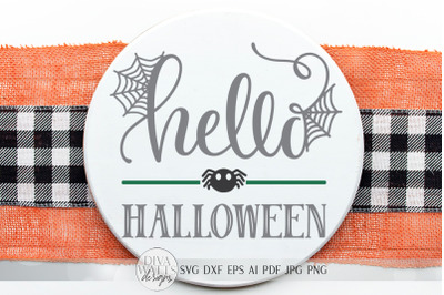 Hello Halloween SVG | Farmhouse Fall Sign | dxf and more