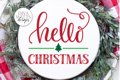 Hello Christmas SVG | Winter Sign | DXF and More
