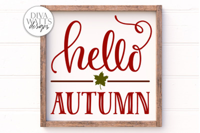 Hello Autumn SVG | Farmhouse Sign