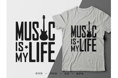 Music is My Life svg