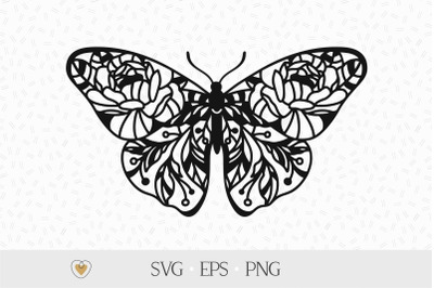 Butterfly svg, Floral butterfly svg, Butterfly silhouette