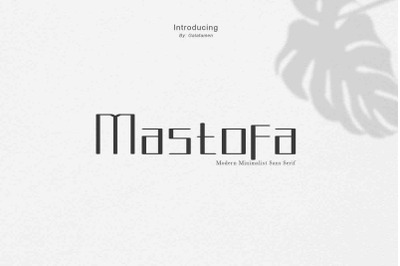 Mastofa - Minimalist Font