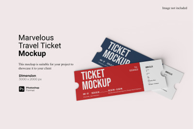 Marvelous Travel Ticket Mockup Template