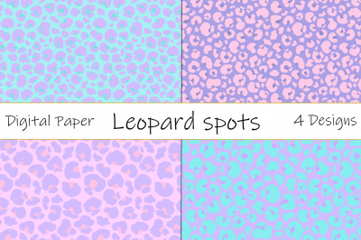 Leopard spots pattern. Leopard print SVG. Leopard background