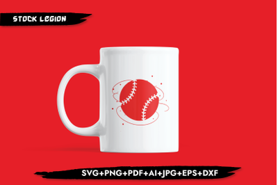 Red Baseball SVG