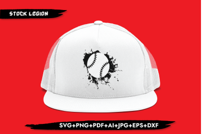 Grunge Baseball SVG