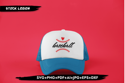 Baseball Heart SVG