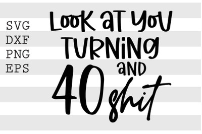 Look at you turning 40 and shit SVGfunny svg, svg, cut files, funny qu