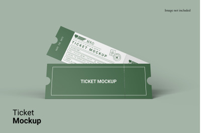 Realistic View Ticket Mockup