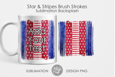 Brush stroke PNG, sublimation backgrounds, Stars and Stripes, USA flag